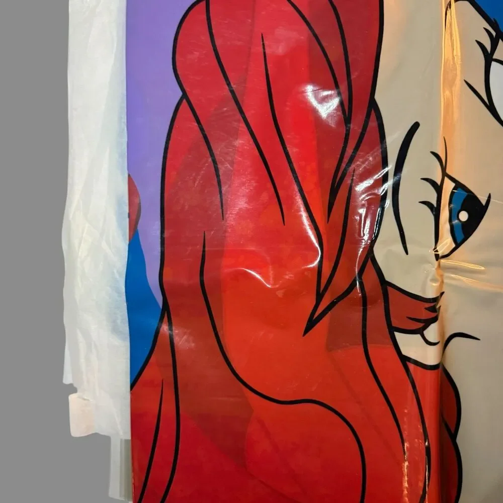 Vintage 1989 Disney The Little Mermaid Ariel Vinyl Shower Curtain – Rare 80s 90s